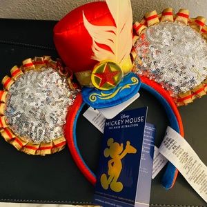 NWT Disney Dumbo Flying Elephant Ride Mickey Minnie Ears 50th Anniversary NWT